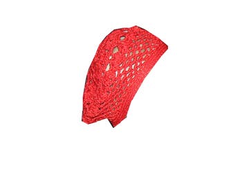 Crochet Womens Hat, Crochet Slouchy Hat, Crochet Hat slouch knit Beanie, crochet Beret, red black women hat, rot crochet hat