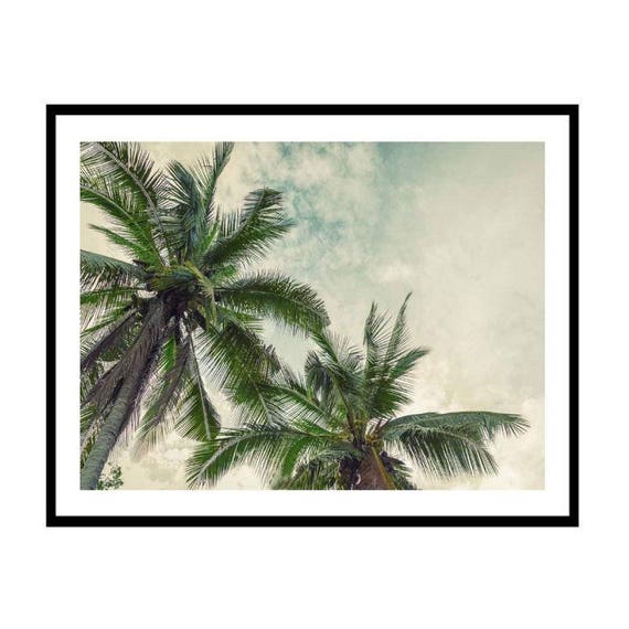 Palm Trees Print Tropical Palm Wall Print Vintage Palms