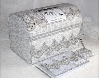 card holder box envelope money silverbox treasure chest