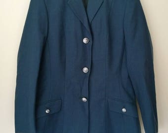 Vintage Burton single breasted navy blue suit jacket size M