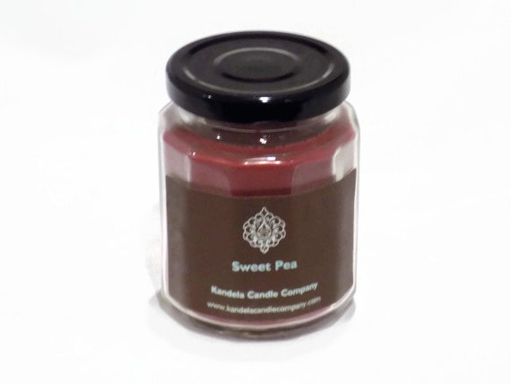 New and for a Limited Time! Sweet Pea Scented Candle in Twelve Sided Jar