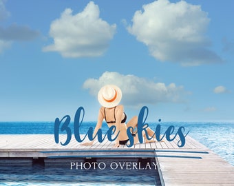 Blue sky photo overlays, sky overlay, sky overlays, photoshop overlay, cloud overlay