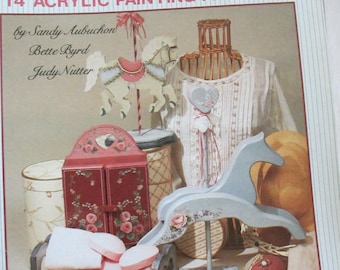 1988 Decorative Folk Art Tole painting " Seminar Favorites" by Bette Byrd , Sandy Aubuchon, & Judy Nutter used book 32 pages