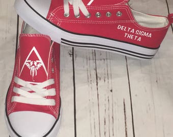 Custom Delta Sigma Theta Converse Style Shoes