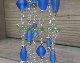 Blue leaf mobile