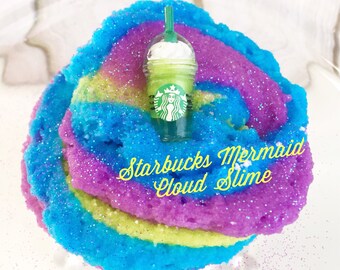 Cloud Slime, 8oz Starbucks Mermaid Frappuccino, Stretchy Slime, Slime Shop, Scented Slime, Instagram Slime, Lillycatboutique