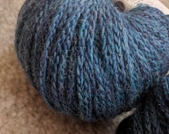 Rowan Lima Worsted Weight blue, purple yarn, chained yarn, alpaca yarn