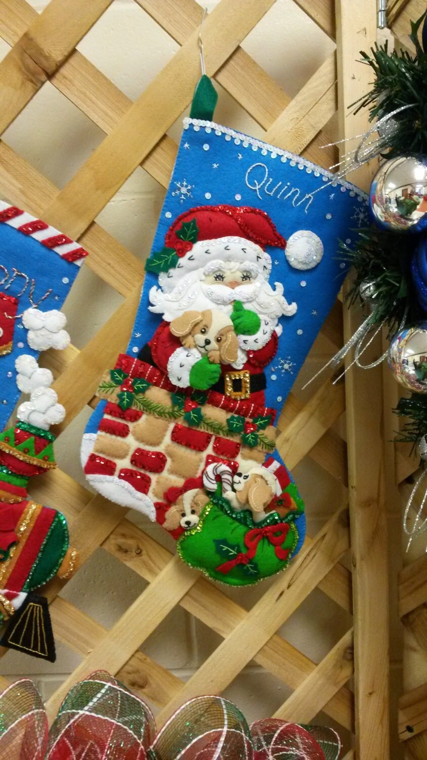 Handmade Custom Christmas Stockings felt Bucilla Stockings