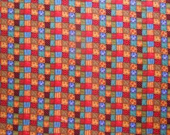22 X 18 Multi Color Patchwork Print Fat Quarter Cotton Fabric