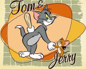 Tom and Jerry Edible Image Photo Sugar Frosting Icing Cake Topper Sheet Birthday Party