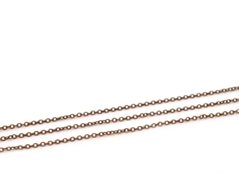 Kette aus Messing antik Bronze Farbe 2,5 x 1,5 mm