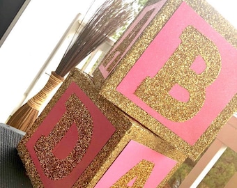 Jumbo Baby Block Centerpieces