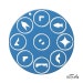Lucy Clay tools new blue #8 polymer clay extruder disk