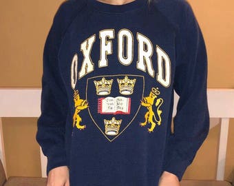 Vintage 90s Oxford oversized sweatshirt size XS/Small