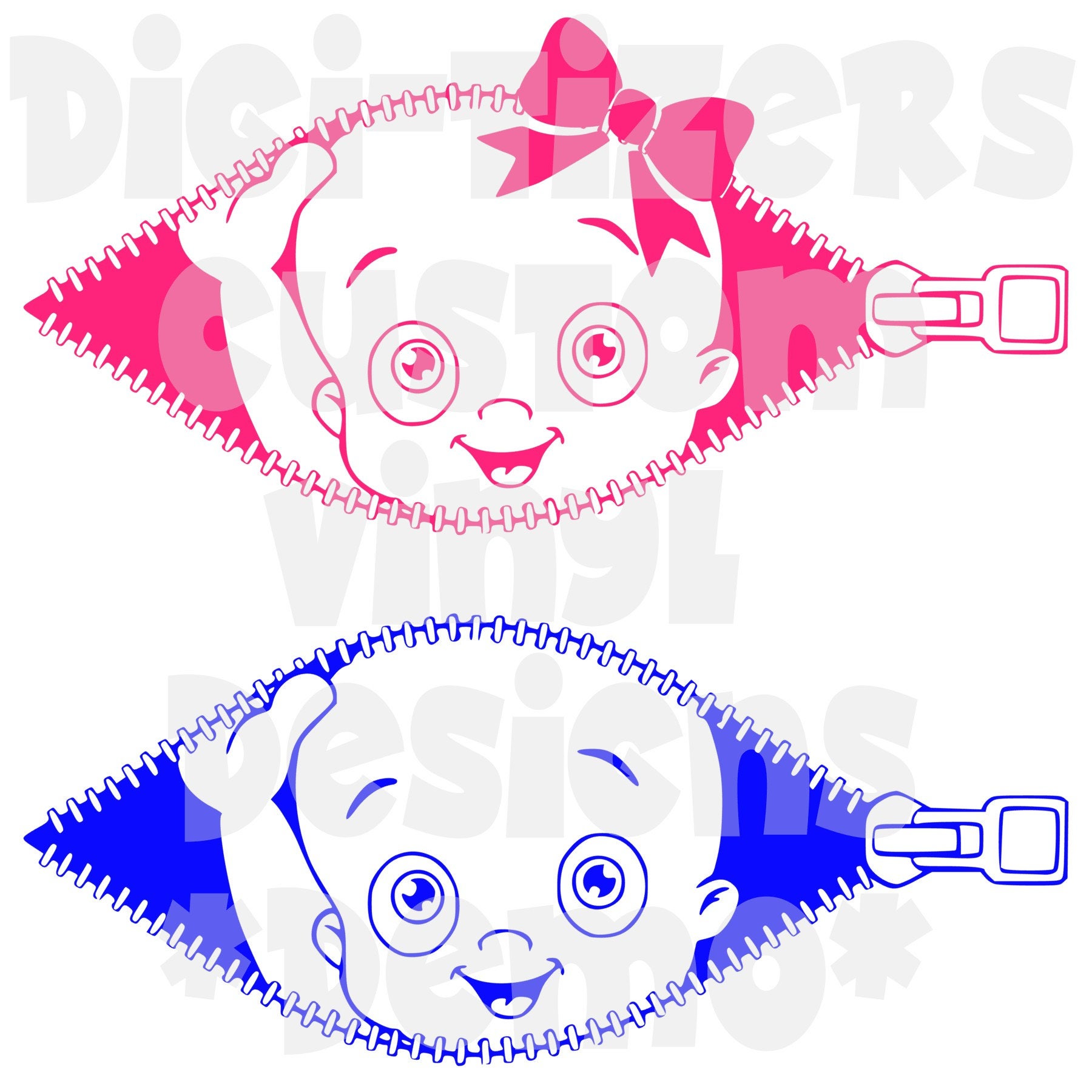 Download Digi-Tizers Peek-a-boo Baby in zipper maternity SVG Studio