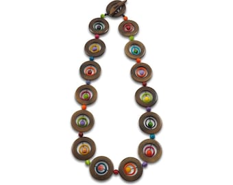 Eco Friendly Necklace Colombia Galassia Tagua Long Necklace Sustainable Necklace