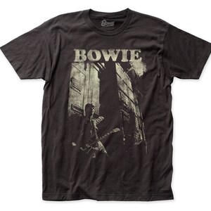 David Bowie Guitar Soft Fitted 30/1 Cotton Tee (DB21) Coal