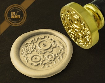 Gears - Wax Seal Stamp by Get Marked (WS0002)