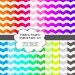 Chevron Digital Scrapbook Paper - RAINBOW BRIGHTS - 28 Graphics - 300dpi - 12x12 inches - PNG - Personal and Commercial - Instant Download