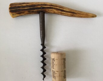 Antique Horn Corkscrew - vintage early 1900's
