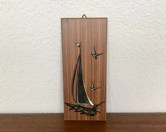 Mid Century Sailboat Wall Hanging