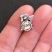 6 Drums Charms Antique Silver Tone 3D - SC134