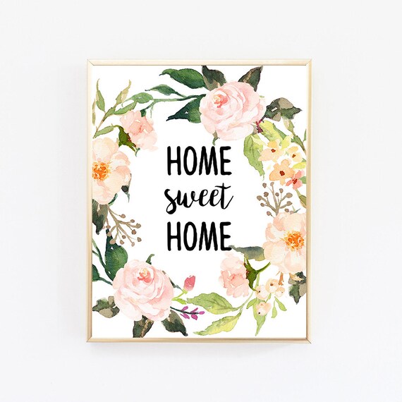 Home Sweet Home print Printable art Typography art print