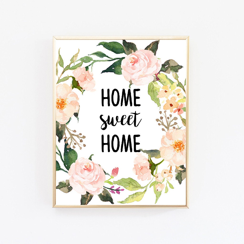 Home Sweet Home print Printable art Typography art print
