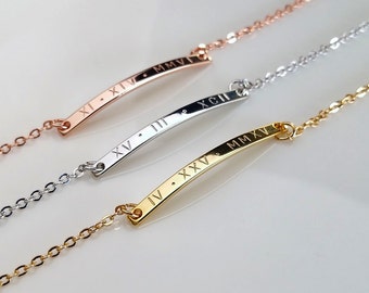 Bracelet for women custom bracelet engraved bracelet personalized bracelet name bracelet personalized bracelets for her bar bracelet
