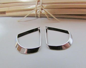 2 charm drop 23 x 20 mm copper or silver