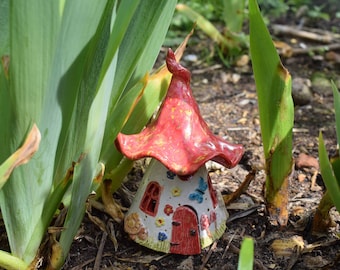 Ceramic Fairy House for Fairy Garden