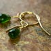 Gold Filled Chrome Diopside Green Littles Earrings Gift