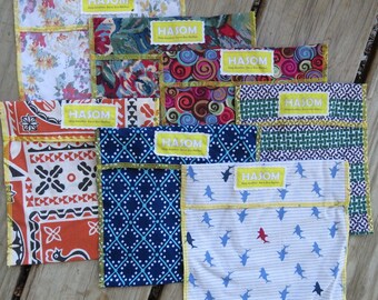 Upcycled Sandwich Bag / Zero Waste / Reusable Sandwich Bag / Reusable Snack Bag / Reusable Bag / Snack Bag