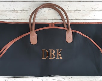 Garment Bag - Travel Bag - Suit Bag - Monogram Garment Bag - Groomsmen Gift - Travel Bag - Hanging Garment Bag - Travel Garment Bag