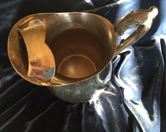 Silver water pitcher, vintage