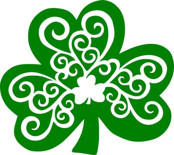 Download Shamrock Swirl St. Patrick's Day SVG Digital Download