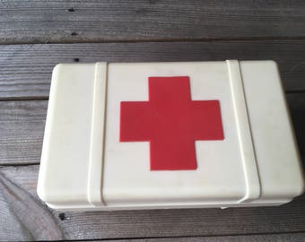 Soviet Vintage First Aid Box, Red Cross Box, Medical Box
