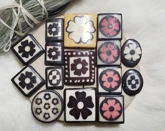 15 Buffalo Bone Flower Beads