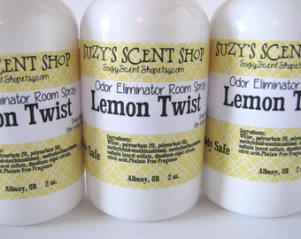 Odor Eliminating Room Spray - Lemon Twist - Body Spray - Bath and Body - Scented - Home Fragrance