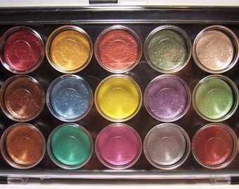 Niji Watercolor Paint Set 21 Pearlescent Colors - Mica Powder Effects for Paper Crafters in paint form!