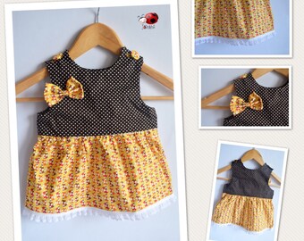 Beautiful girls dress with fox print