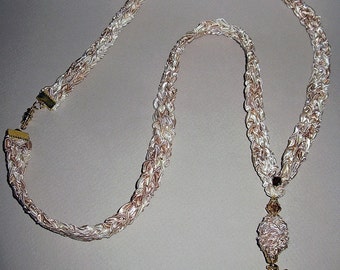 ON SALE: Fiber Fantasy Fairy Necklace, Handknit chain