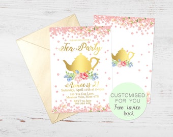 Tea party invite | Etsy