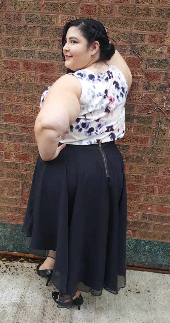 Curvy Women High-Low Skirt