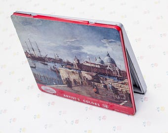 Star Artist’s Vintage Tin Container, Collectible Tins, Vintage Art Storage Tin, Artist Tin Marker Storage, Art Tin Metal Tin, Art Supply Tin