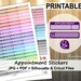 70% SALE, Appointment Printable Planner Stickers, Erin Condren Planner Stickers, Appointment Stickers, Printable Stickers - Cut Files