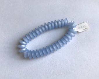 Vintage Lucite Sky Blue Moonglow Heishi Rondelle Beads