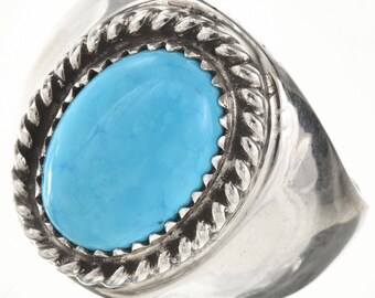 Custom Navajo Silver Gemstone Mens Ring Your Choice Turquoise Lapis Onyx