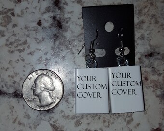 Custom Mini Book Earrings