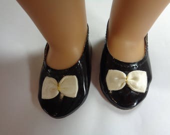 Black Patent Leather Doll Shoes for 18 inch Dolls- Fits American Girl Dolls